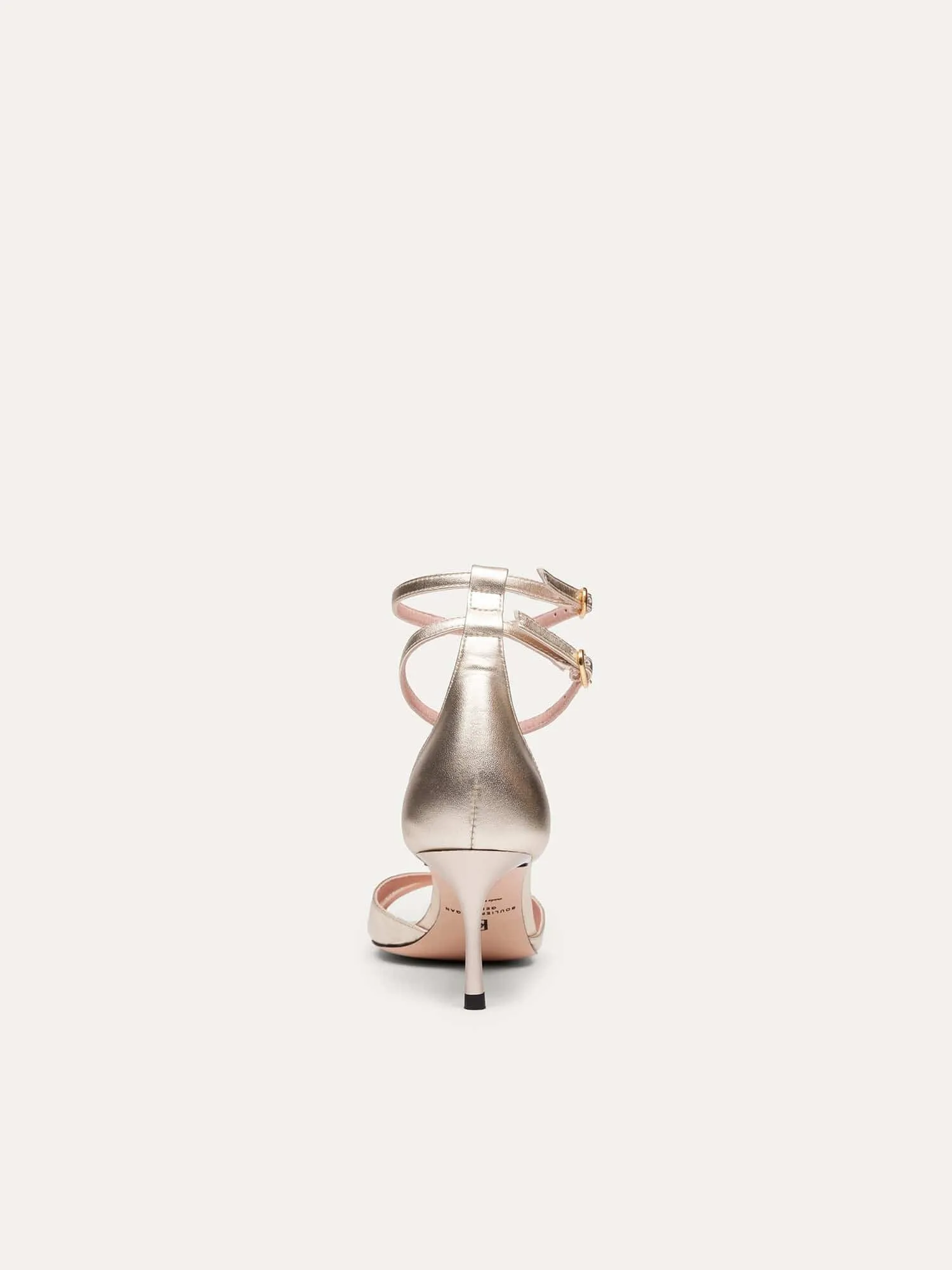 12:30pm Summer Lunch Vegan Strappy Heels | Light Gold