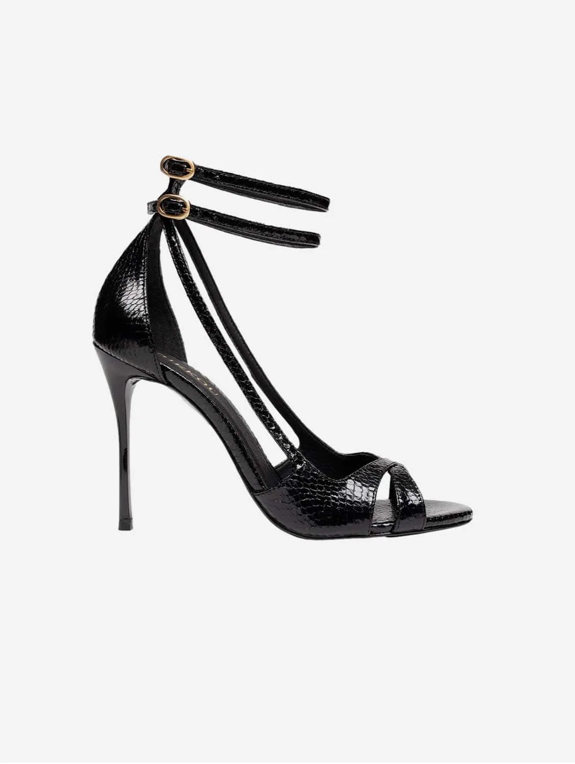 2am Dancing in the Club Vegan Strappy Heels | Black