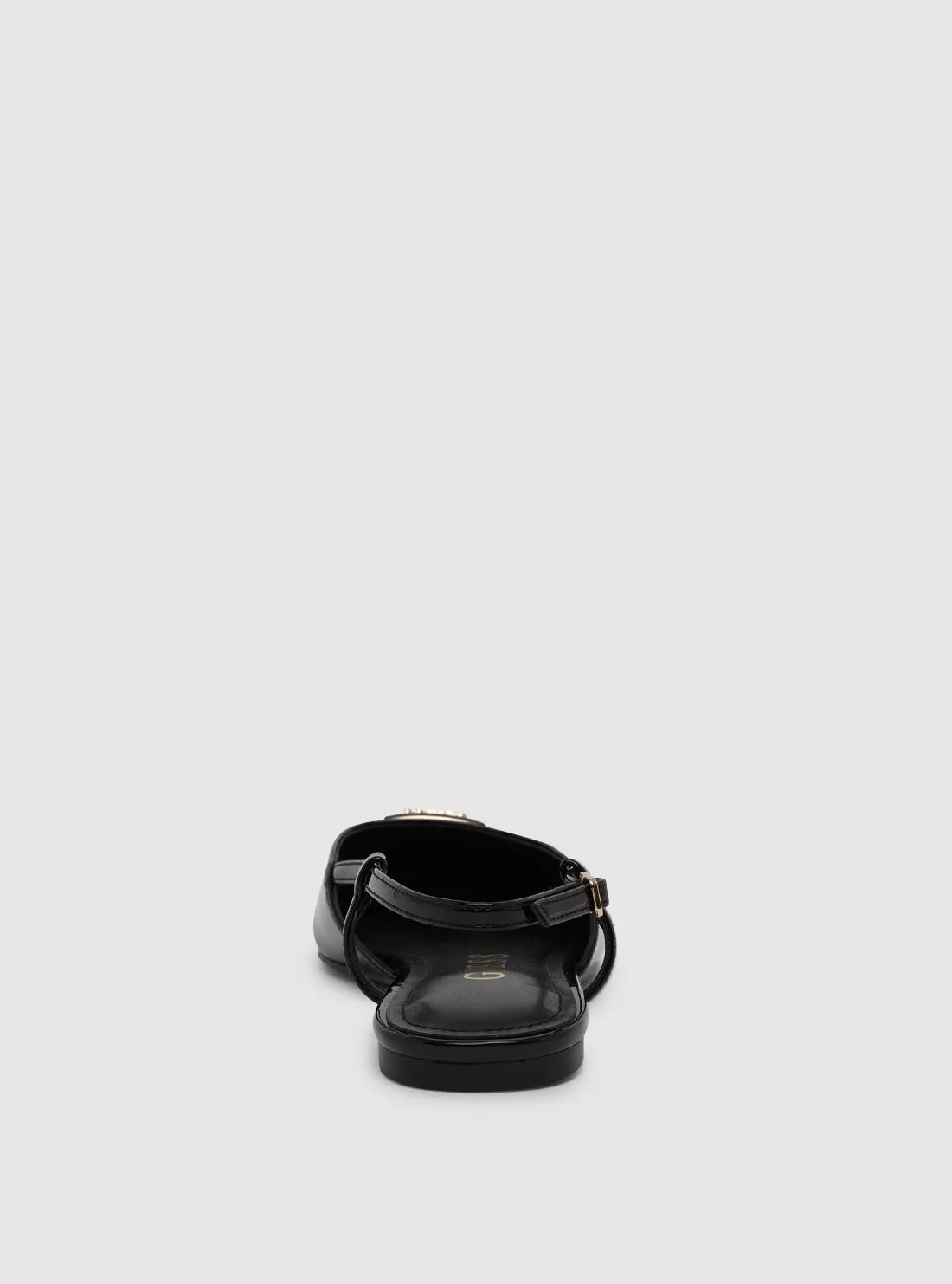 Black Bemas Sling Back Flats