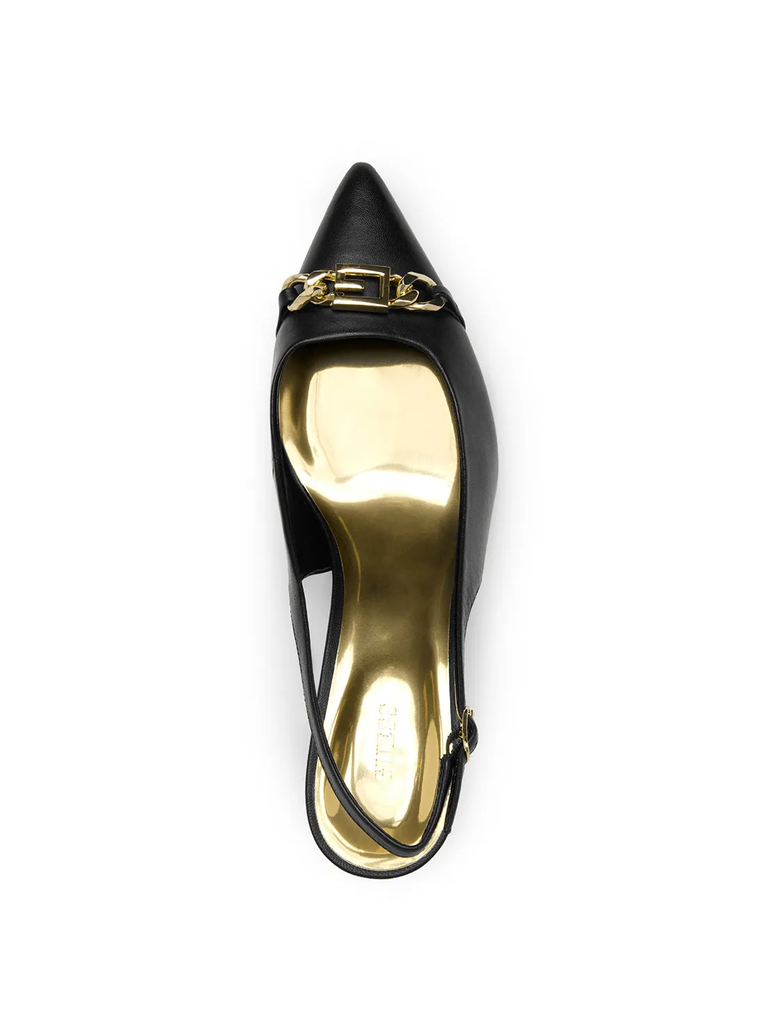 Black Sdina Stiletto Kitten Heel