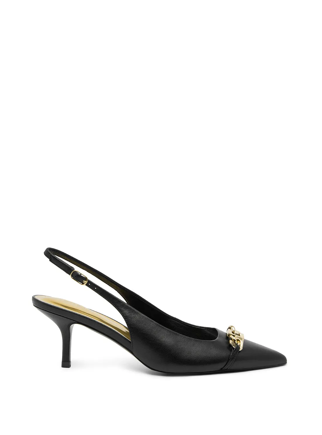 Black Sdina Stiletto Kitten Heel