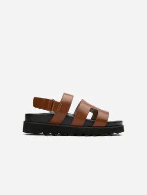 Brazil Women's Vegan Leather Ankle Strap Sandals | Tan