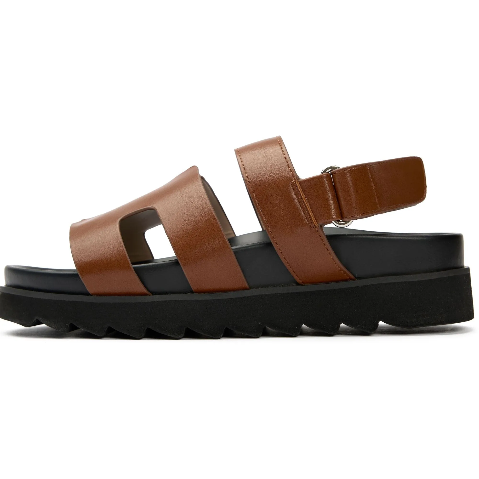 Brazil Women's Vegan Leather Ankle Strap Sandals | Tan