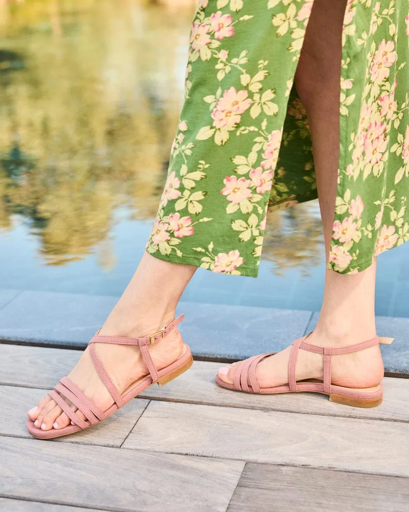 Cave Vegan Suede Strappy Sandals | Petal