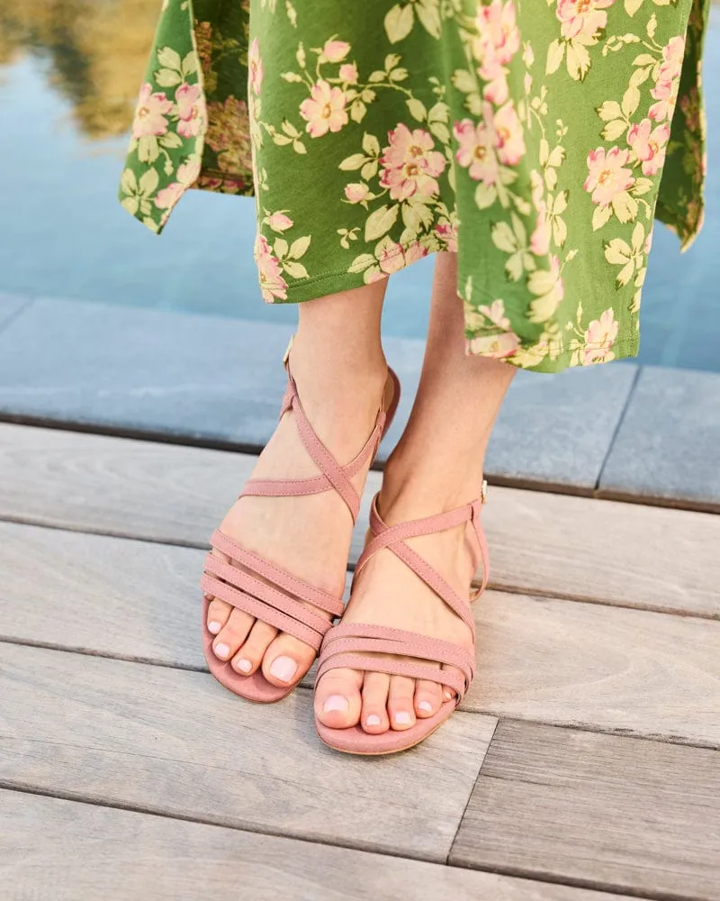 Cave Vegan Suede Strappy Sandals | Petal