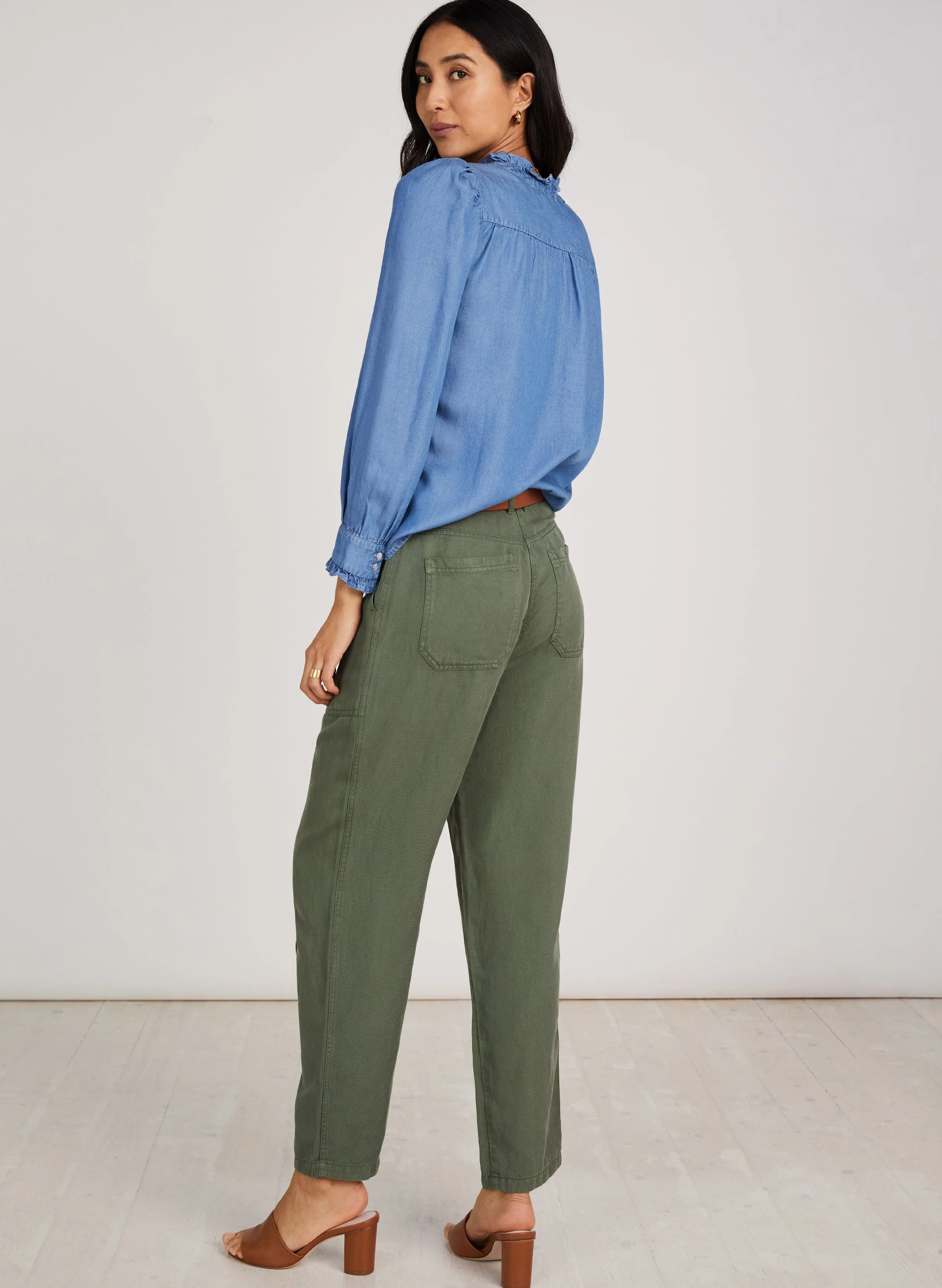 Claire TENCEL™ Cargo Trousers | Light Khaki