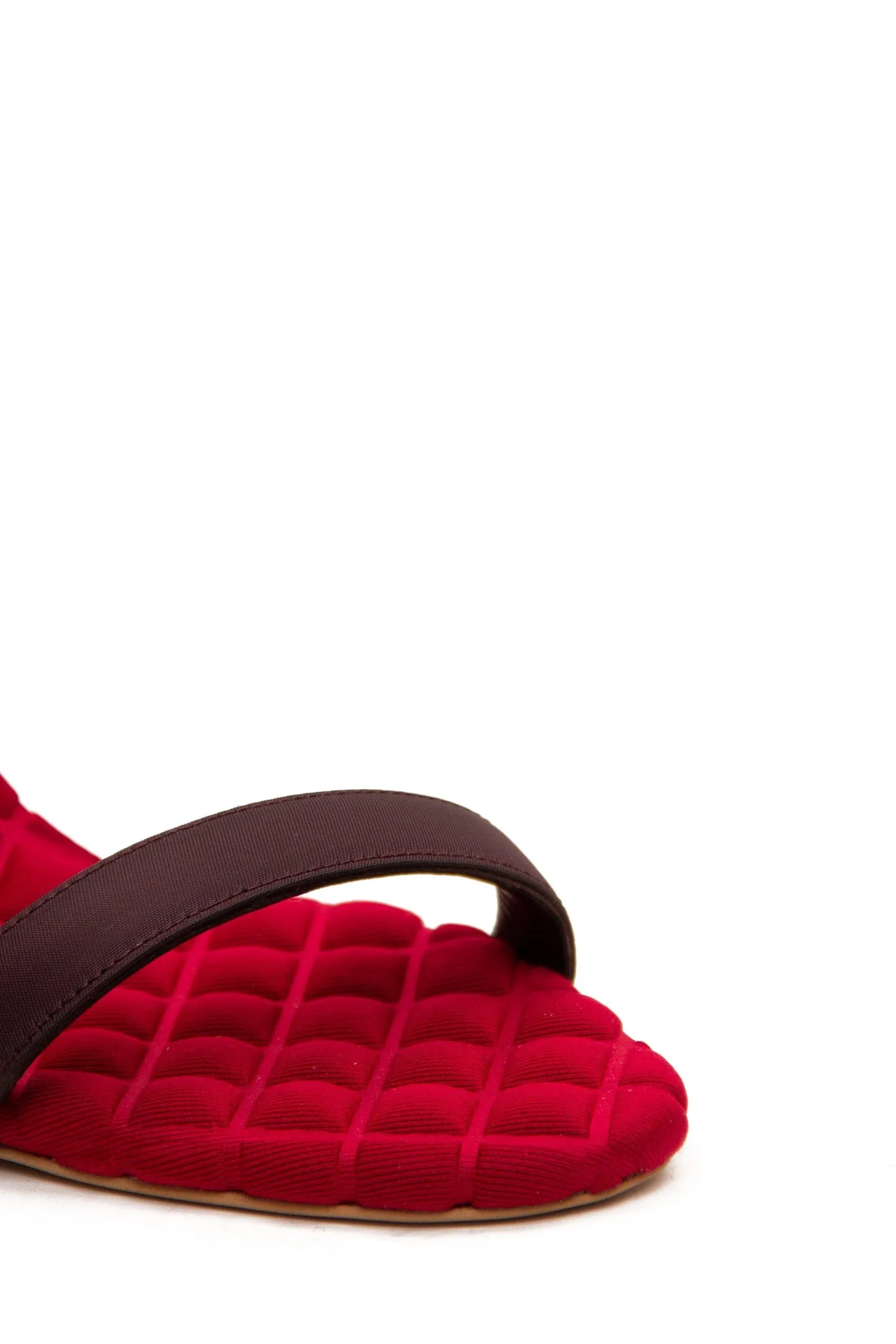 Claudia Vegan Satin High-Heeled Slingback Sandals | Bordeaux