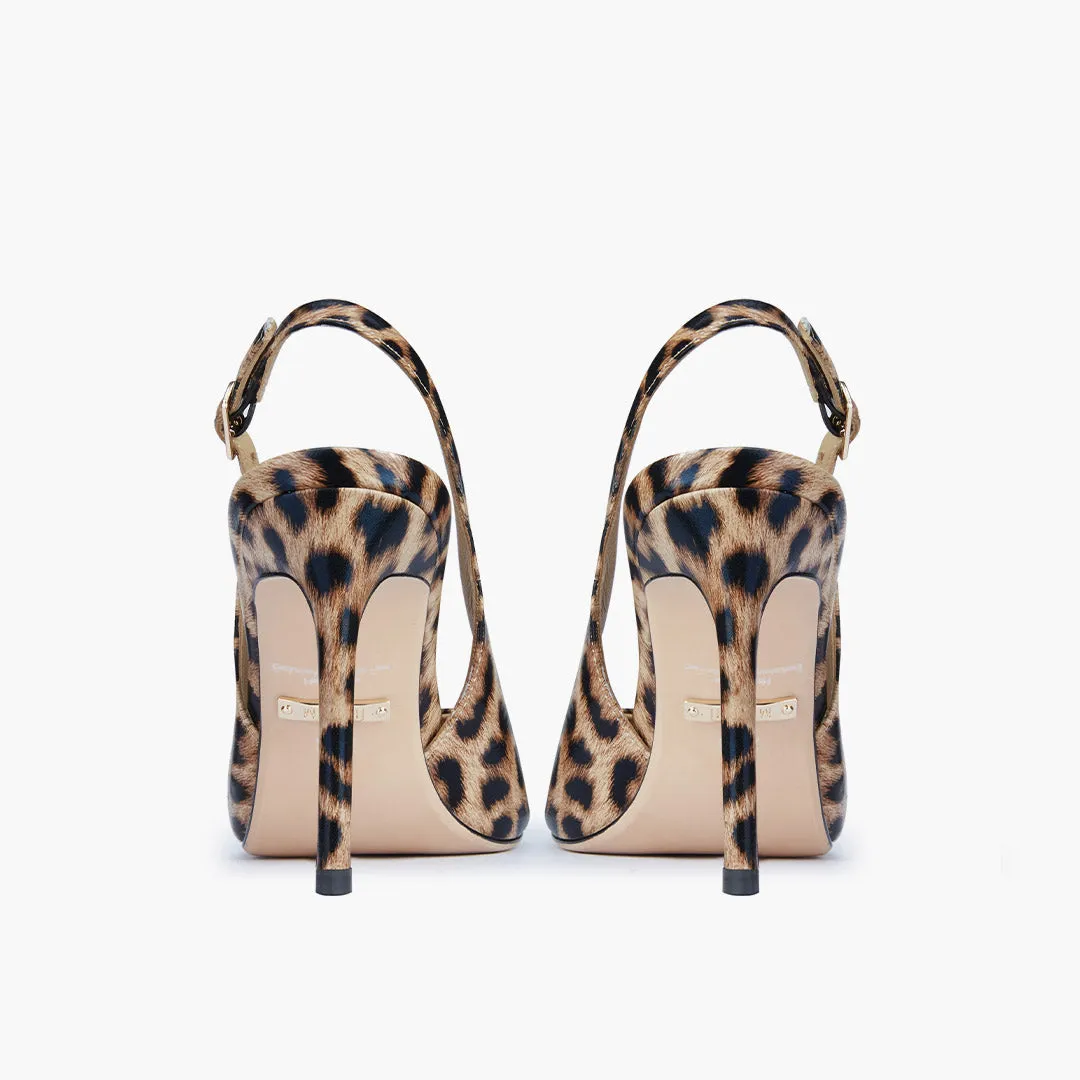 *GISELLE LEOPARD - animal print slingback