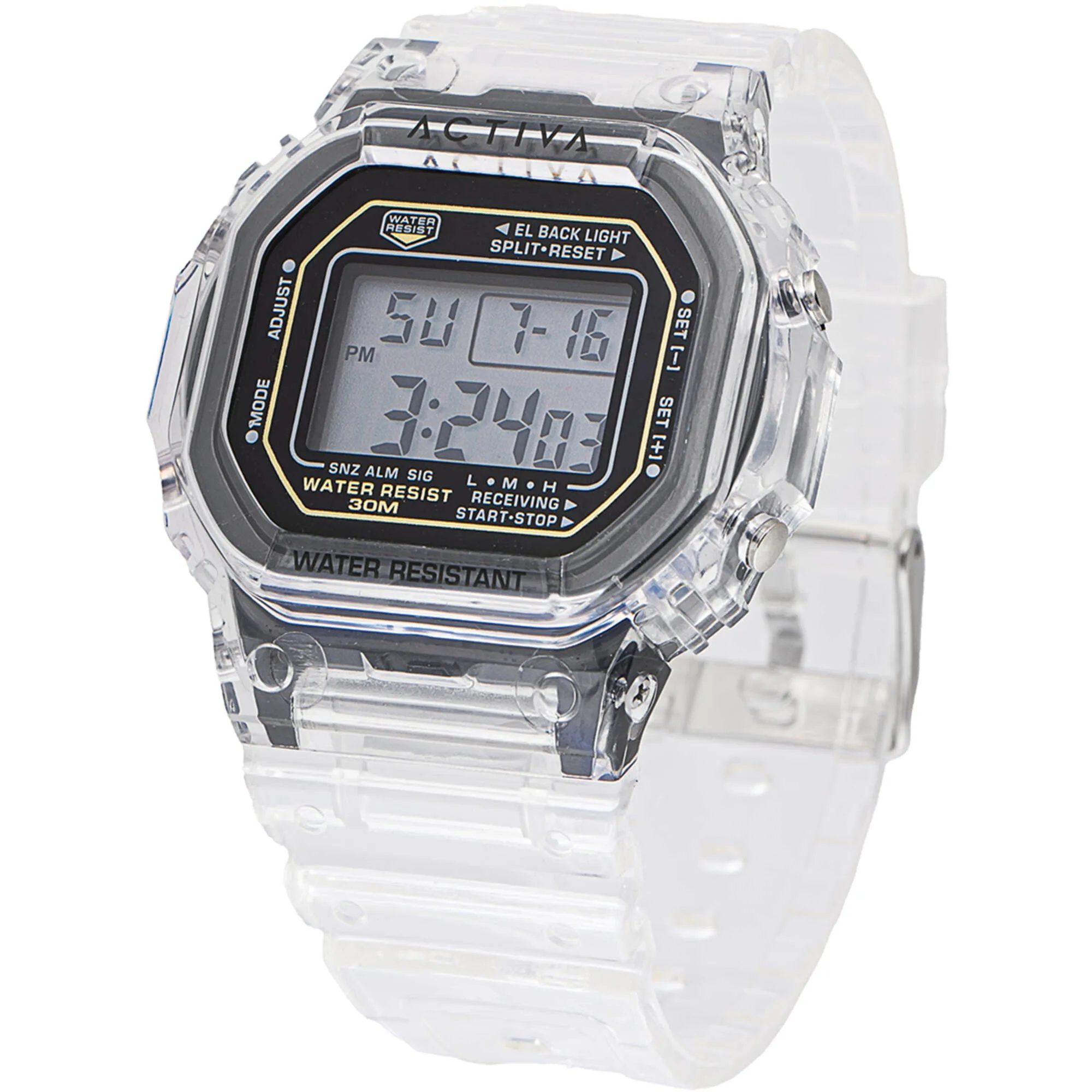 Invicta Unisex Watch - Activa Digital Dial Transparent Silicone Strap | ACW424-004