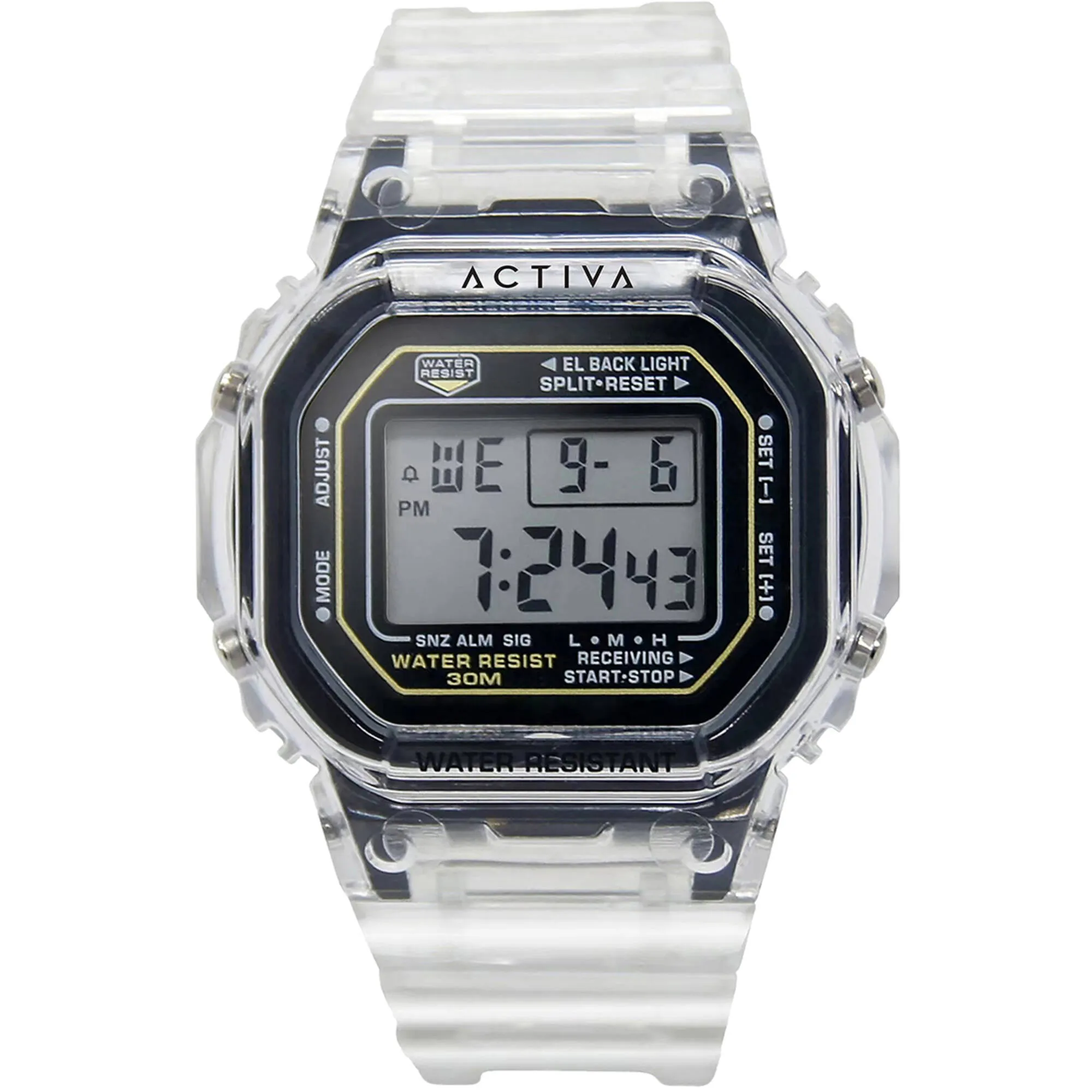 Invicta Unisex Watch - Activa Digital Dial Transparent Silicone Strap | ACW424-004