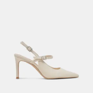 KELLEN HEELS IVORY LEATHER - re:vita