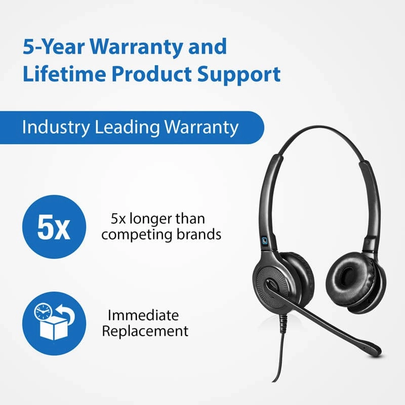 Leitner LH245 Dual-Ear Headset Easy Connect Bundle