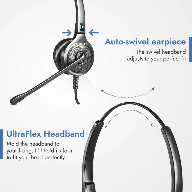 Leitner LH245 Dual-Ear Headset Easy Connect Bundle