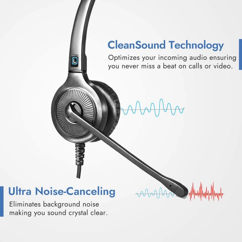 Leitner LH245 Dual-Ear Headset Easy Connect Bundle