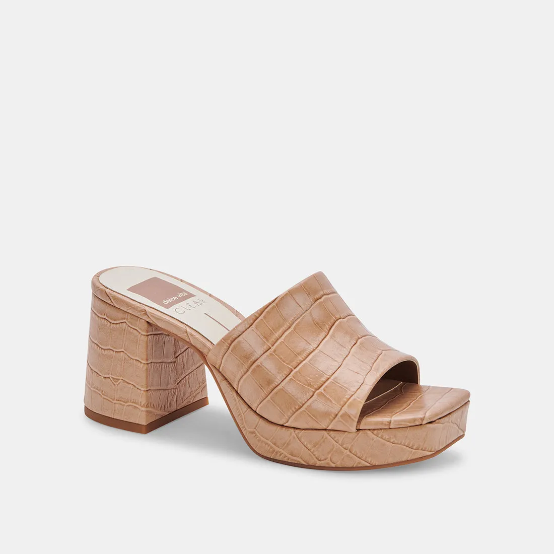 MARSHA HEELS CAFE EMBOSSED STELLA - re:vita
