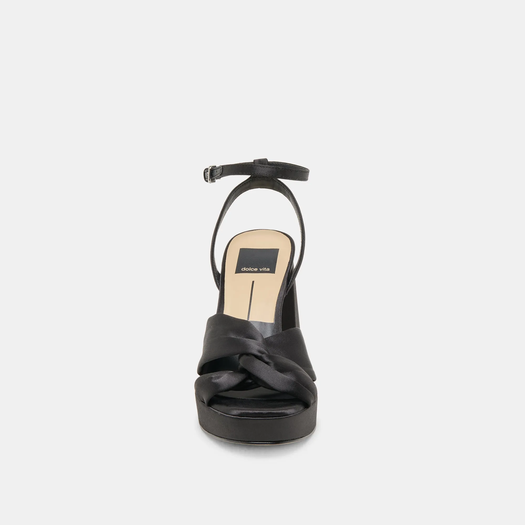 PARLO HEELS ONYX SATIN