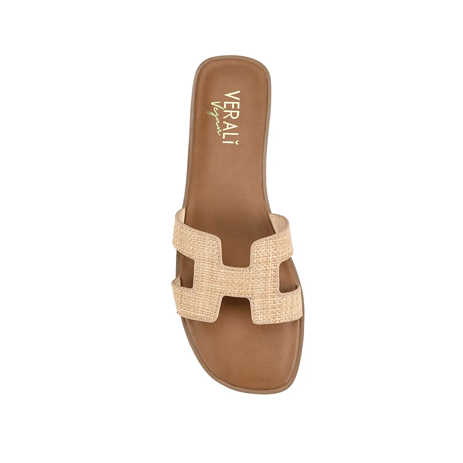 Sandra Casual Slides - Natural Raffia
