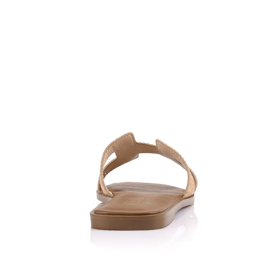 Sandra Casual Slides - Natural Raffia