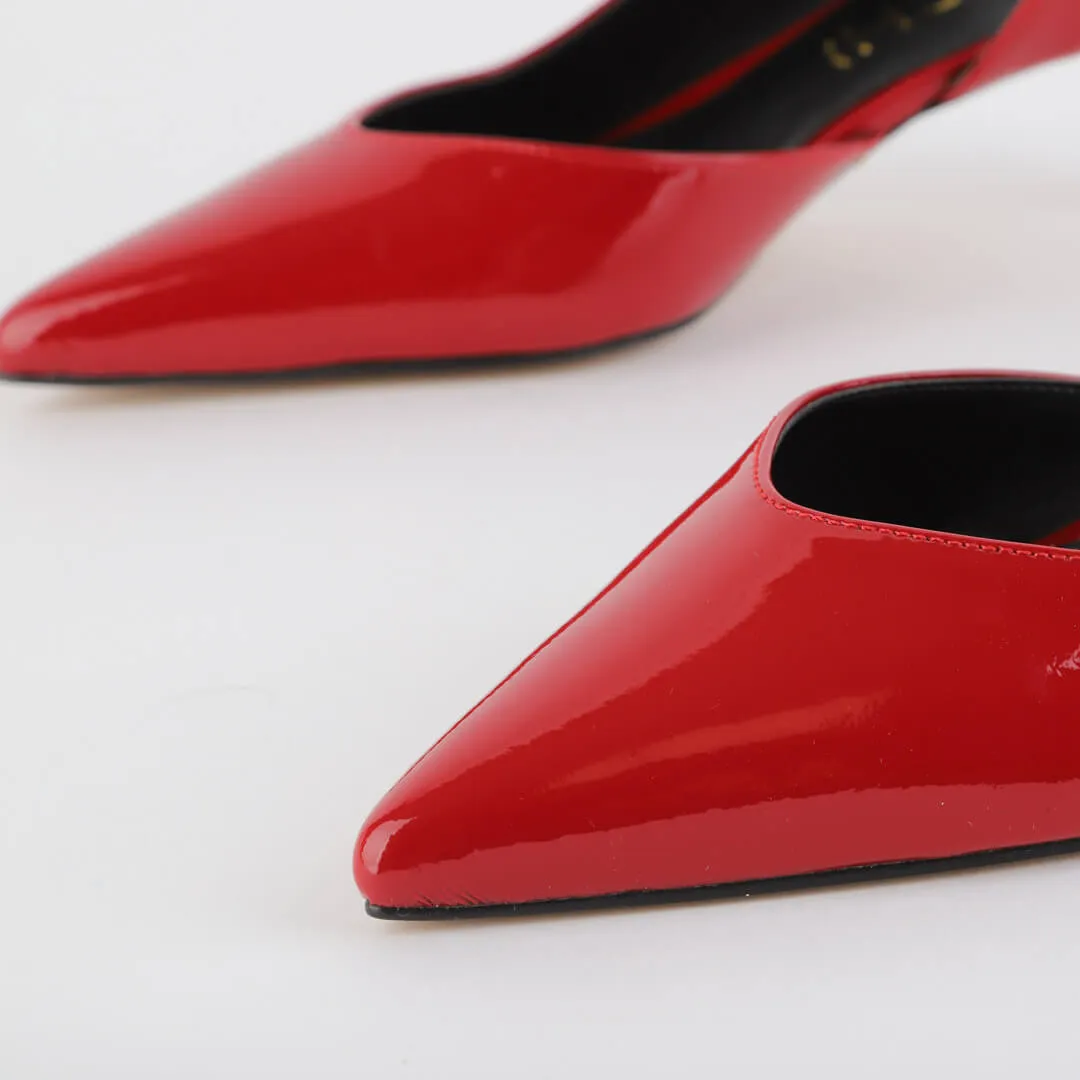 SANGRIA - red patent slingback