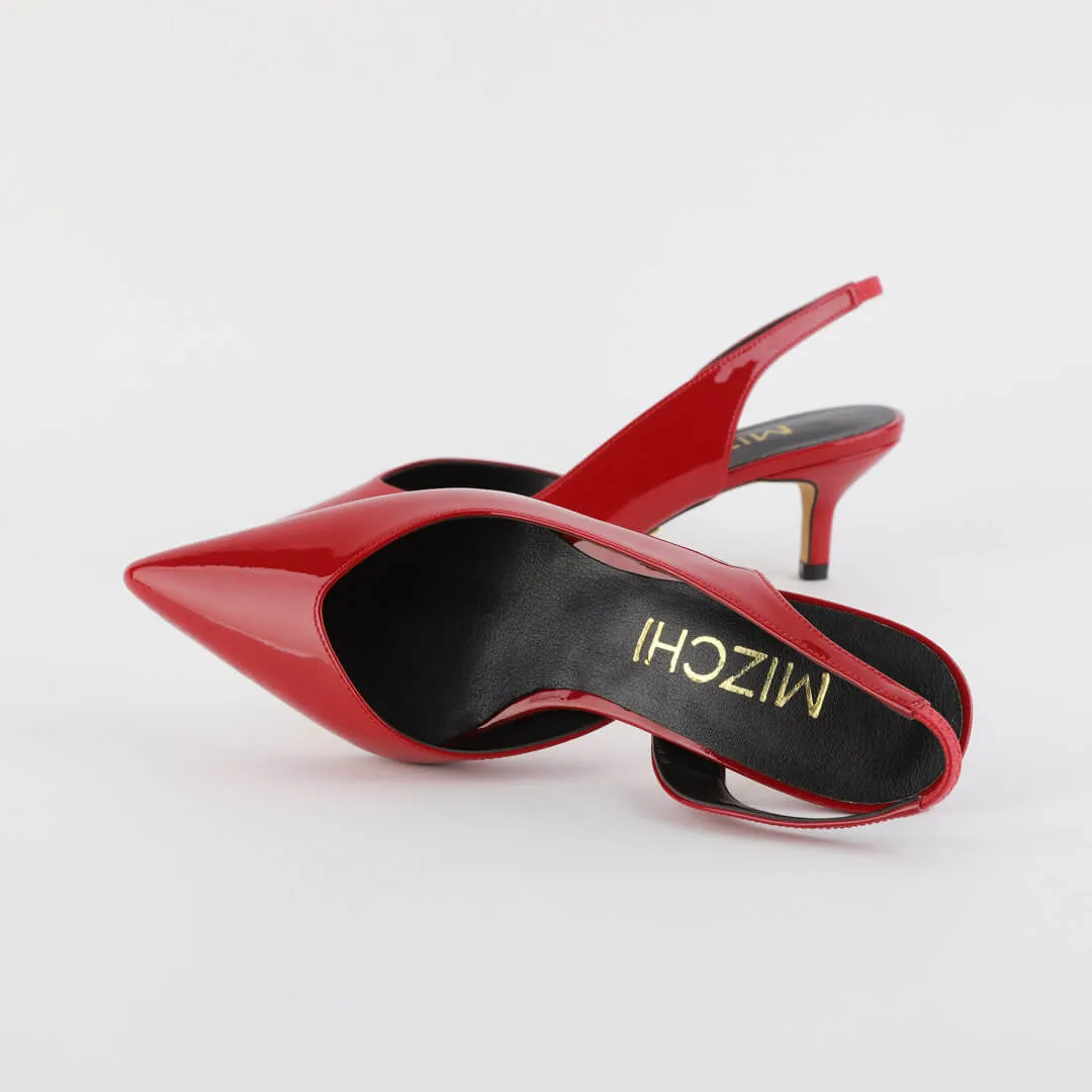 SANGRIA - red patent slingback
