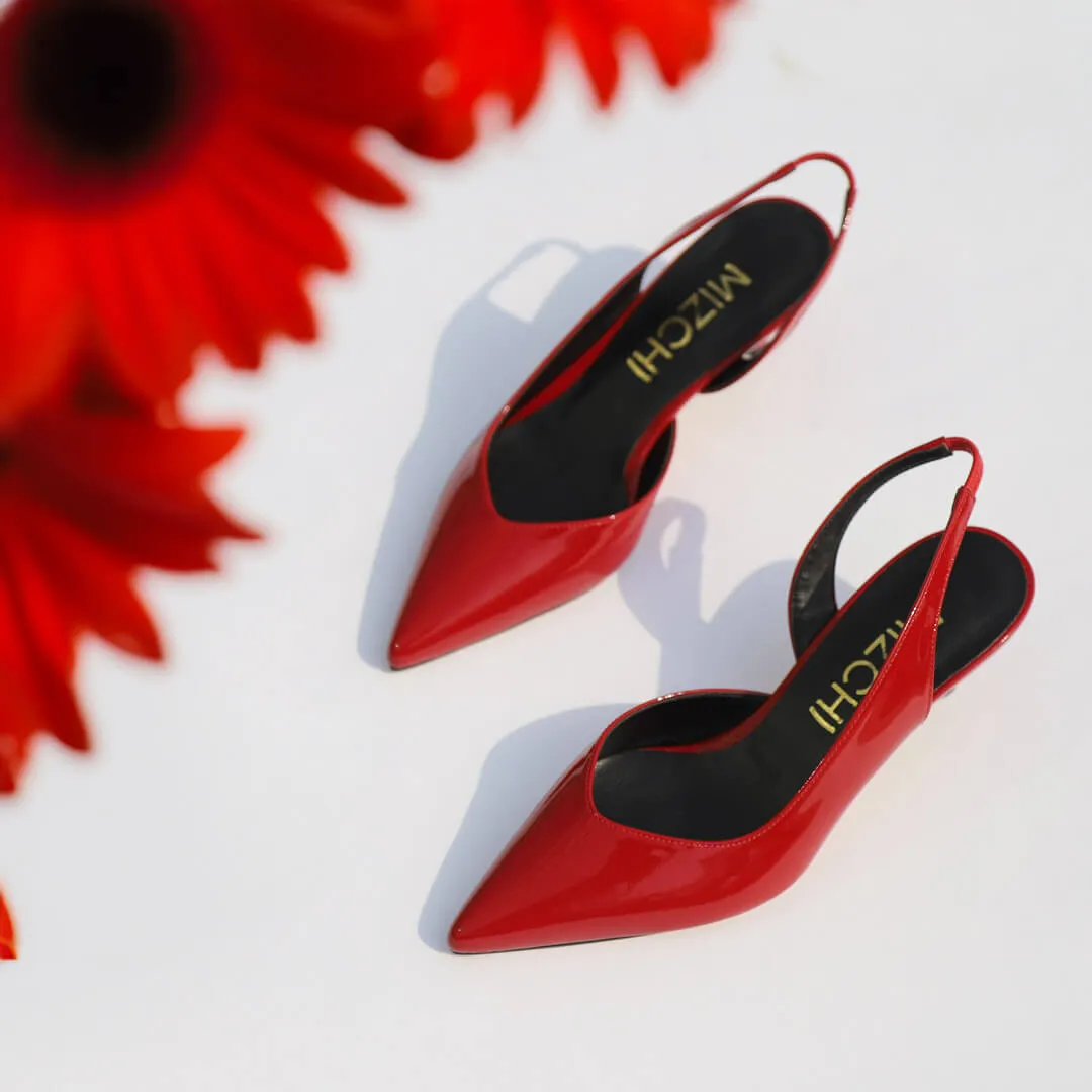 SANGRIA - red patent slingback