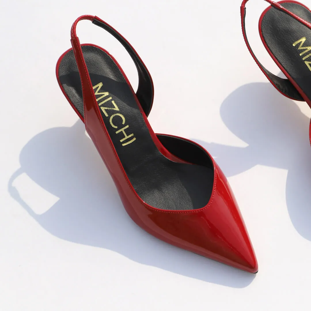 SANGRIA - red patent slingback