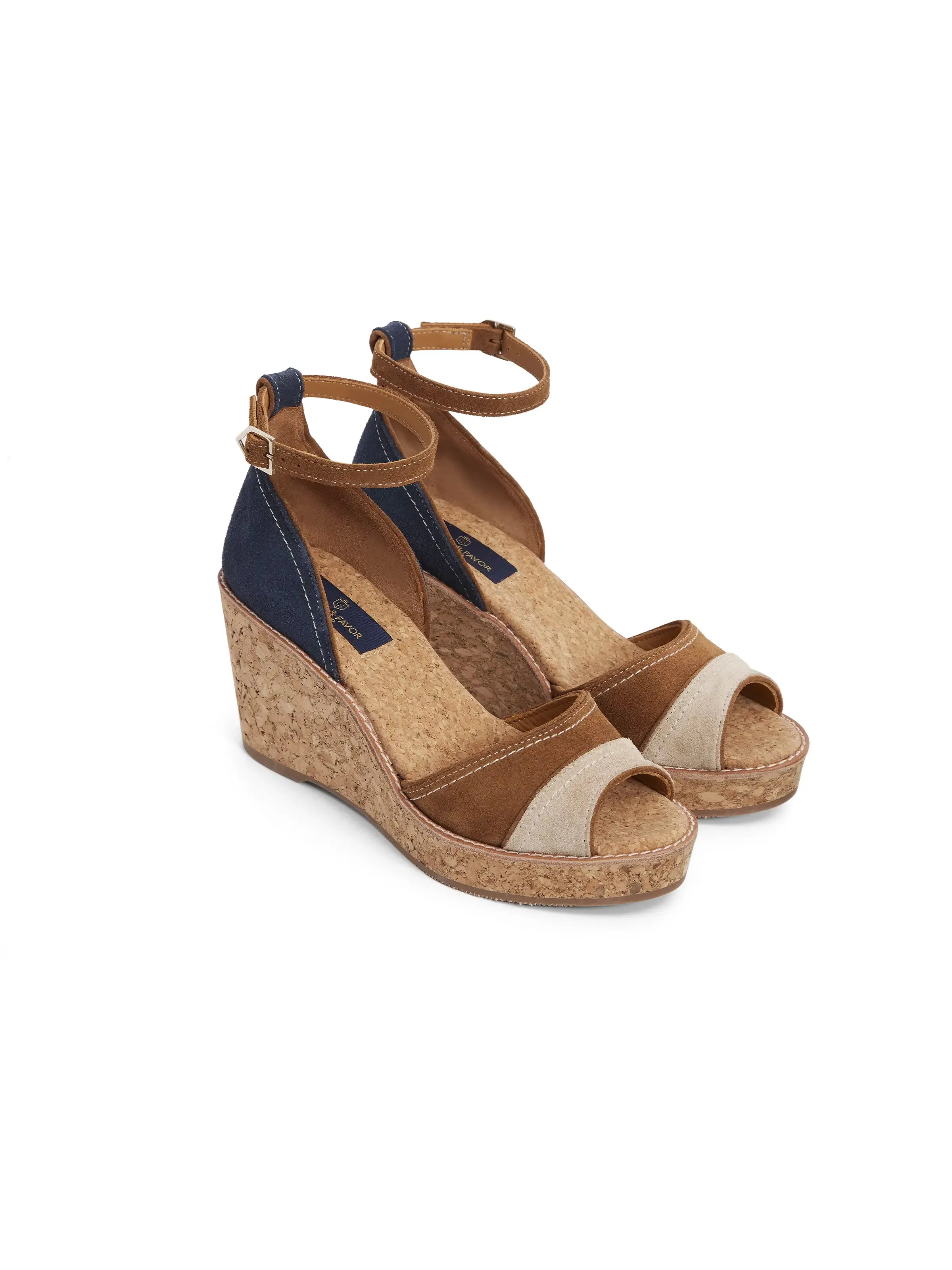 Santorini Mid Wedge - Tri-Colour