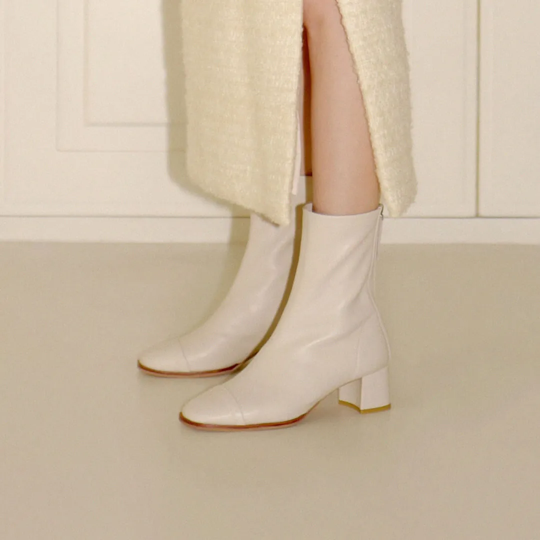 *UK size 1 - TEMOON - ivory, 5cm heels (worn in photo shoot)
