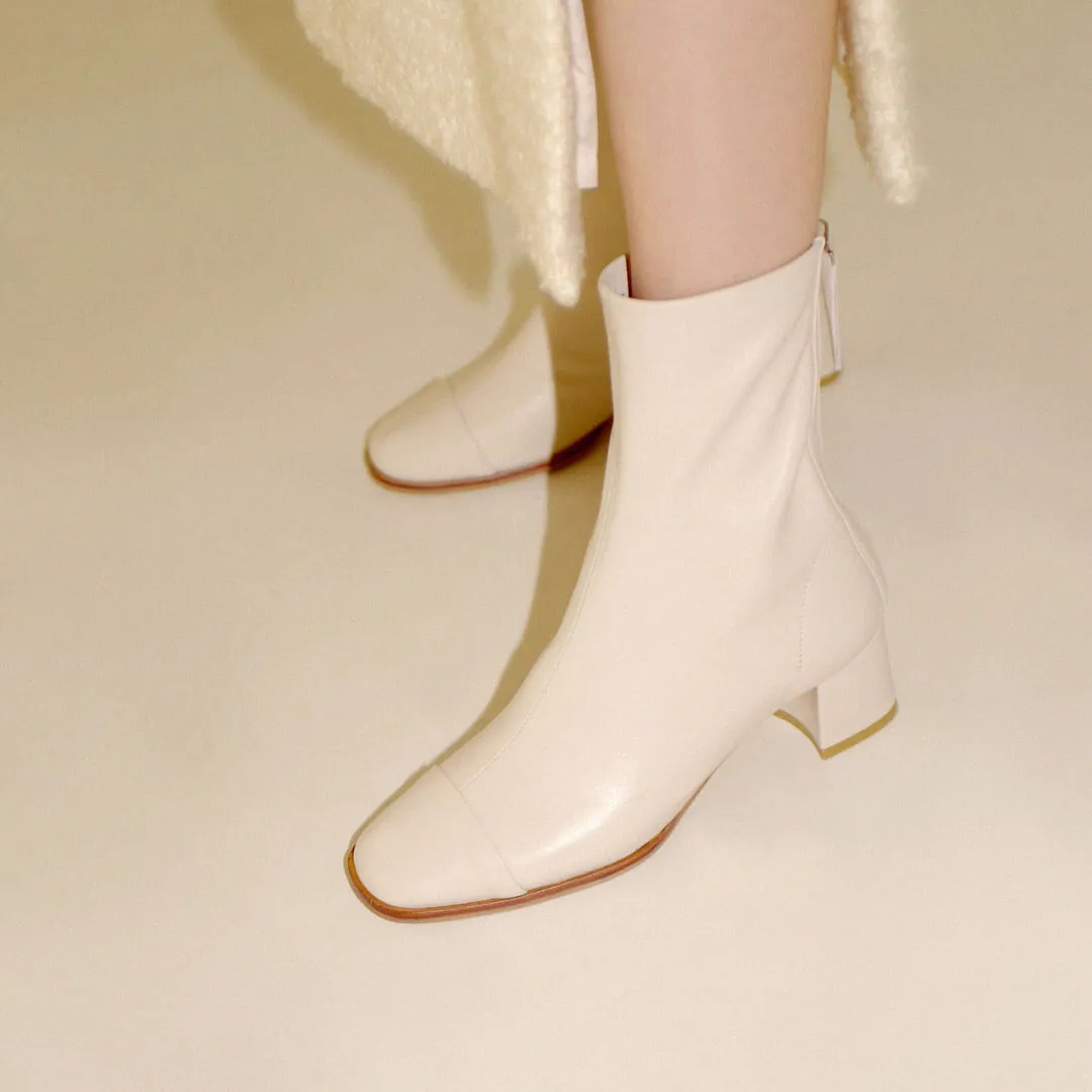*UK size 1 - TEMOON - ivory, 5cm heels (worn in photo shoot)
