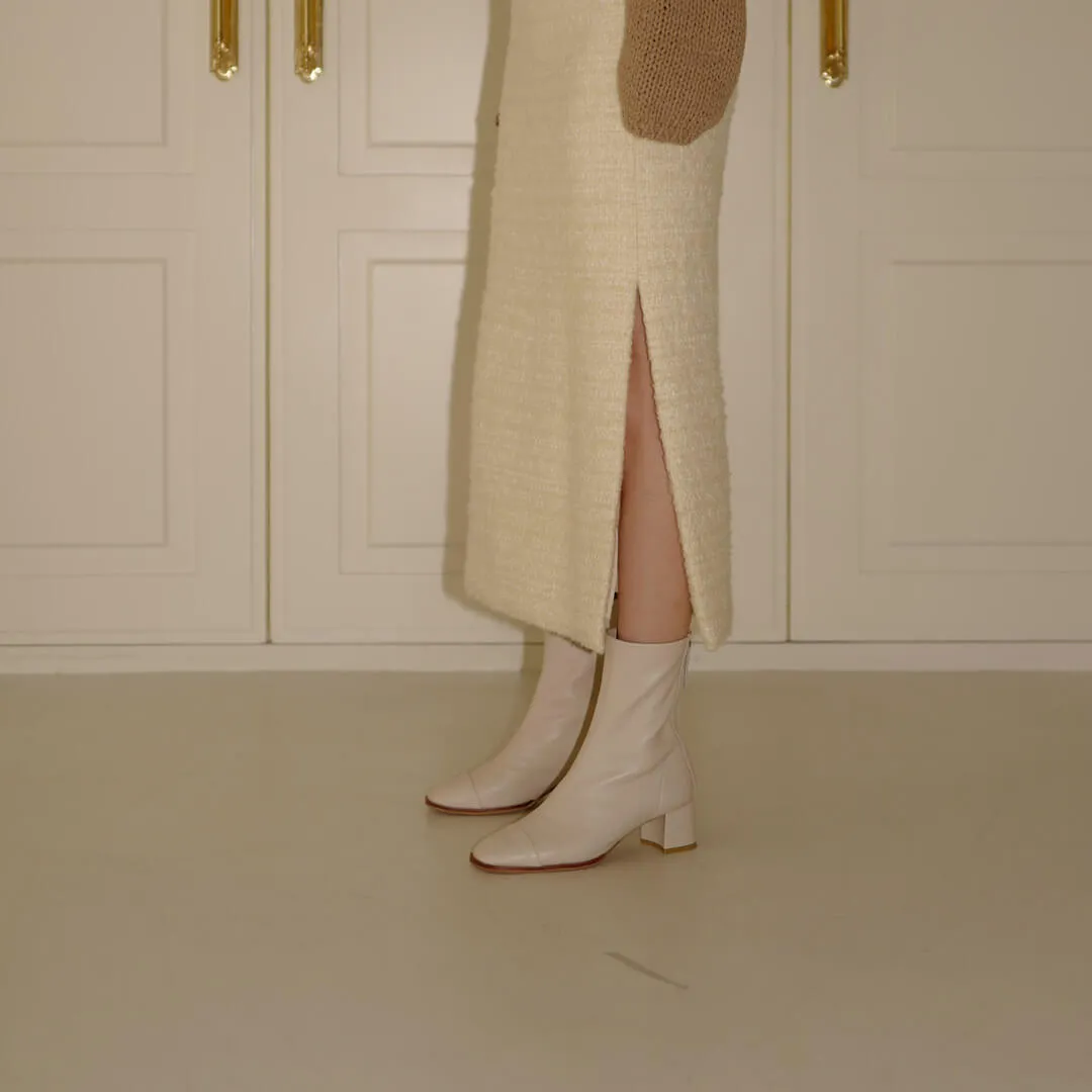 *UK size 1 - TEMOON - ivory, 5cm heels (worn in photo shoot)
