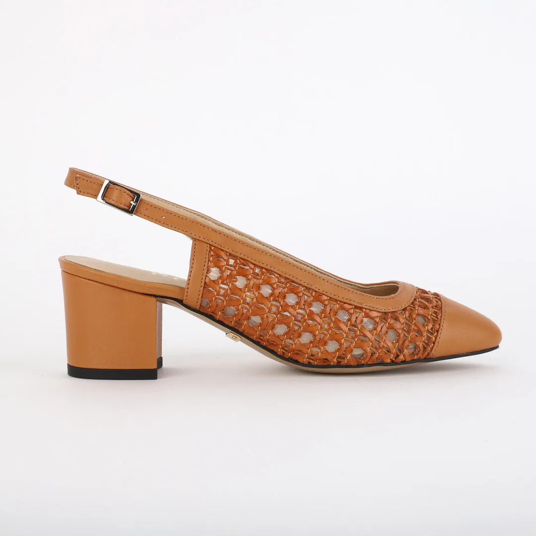 *UK size 13 - SHANGSTER - camel, 5cm heels