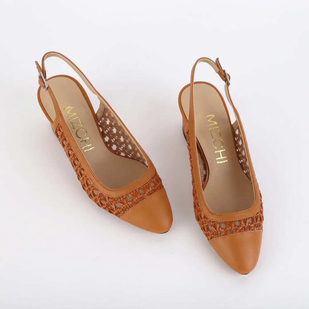 *UK size 13 - SHANGSTER - camel, 5cm heels