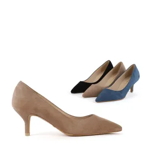 *UK size 2 - ELODIE - black suede, 6cm heels