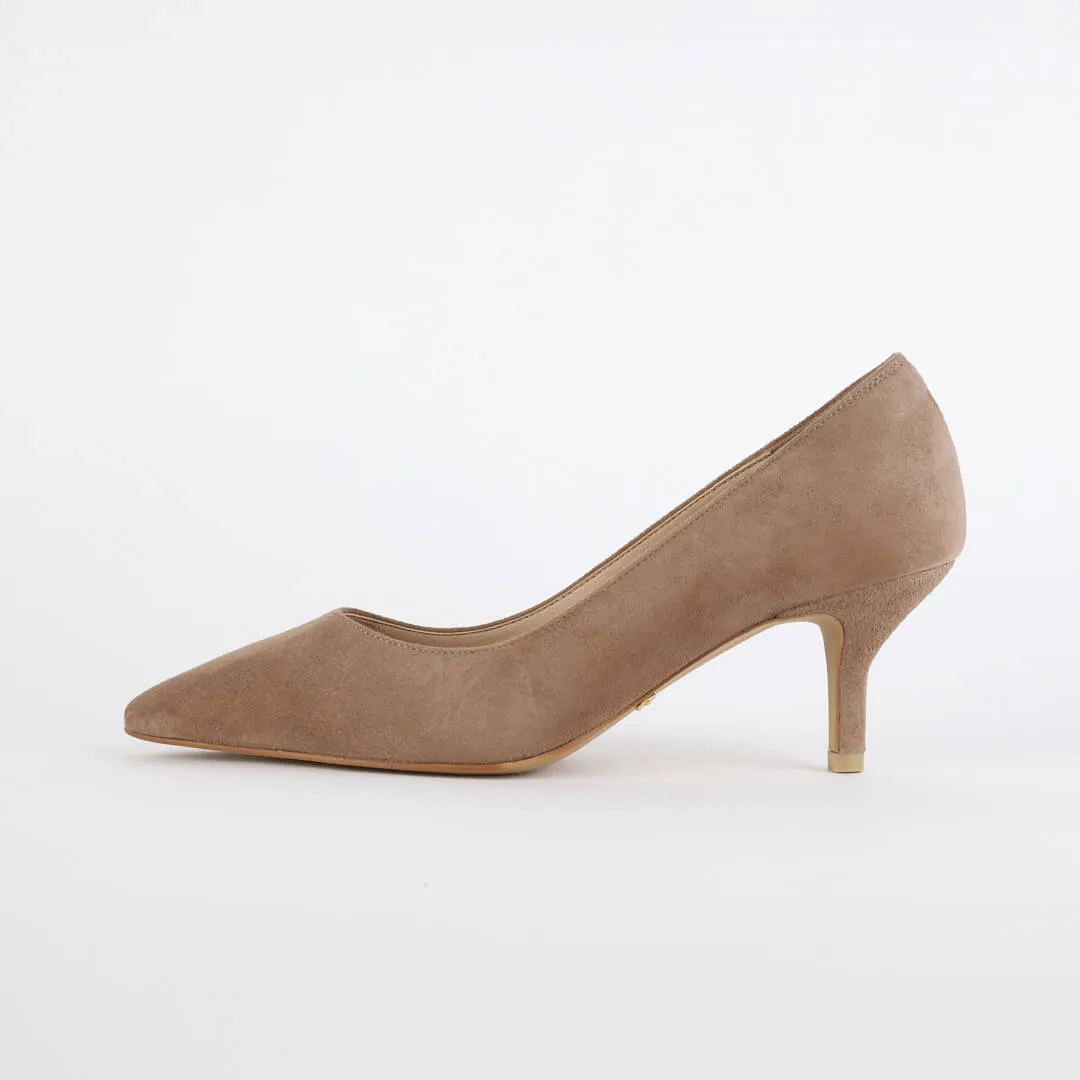 *UK size 2 - ELODIE - black suede, 6cm heels