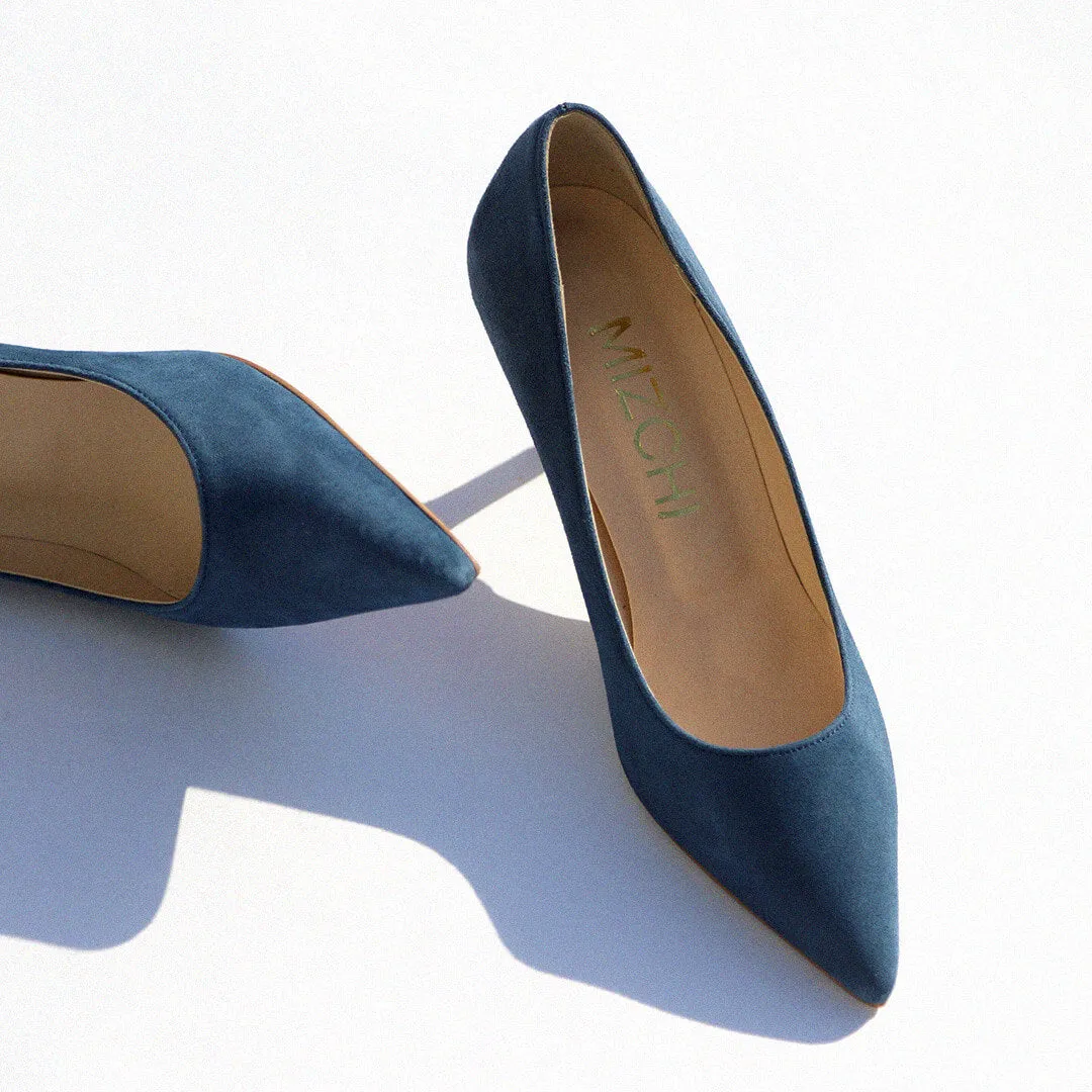 *UK size 2 - ELODIE - black suede, 6cm heels
