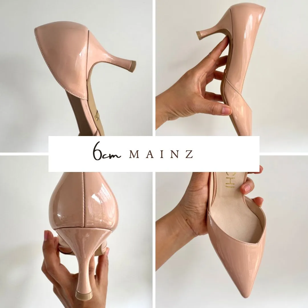 *UK size 2 - MAINZE - beige, 6cm heels