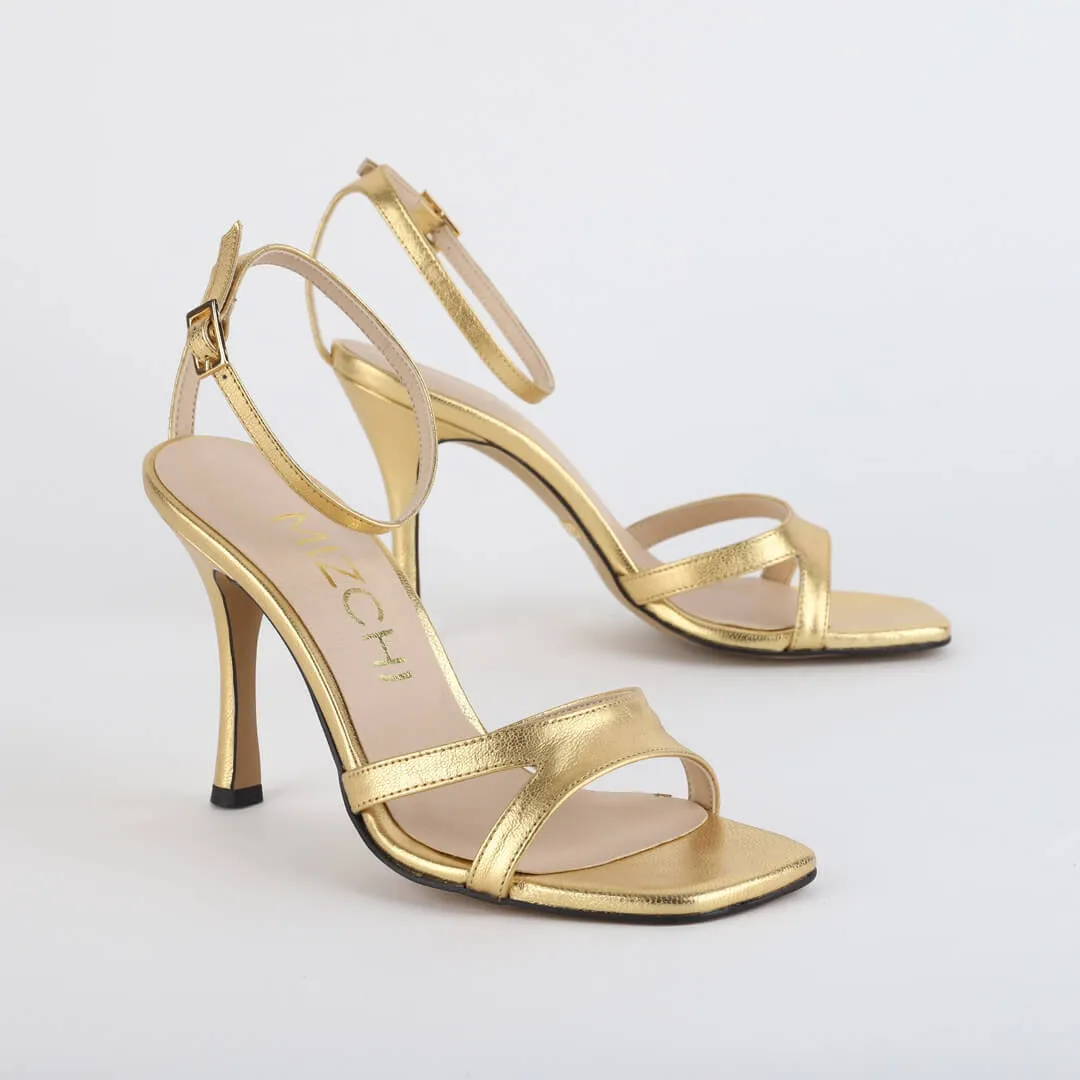 *UK size 2 - VEGAS - gold, 9cm heels