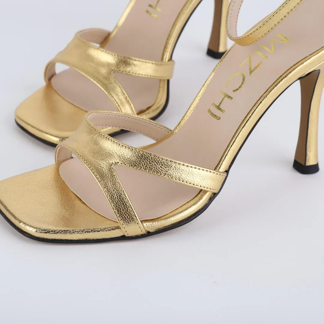 *UK size 2 - VEGAS - gold, 9cm heels