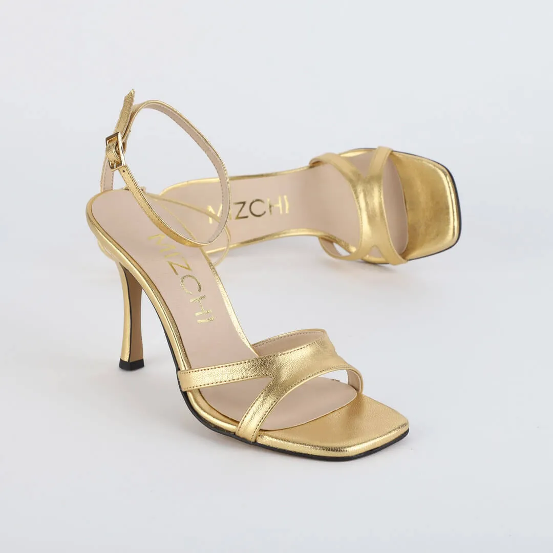 *UK size 2 - VEGAS - gold, 9cm heels