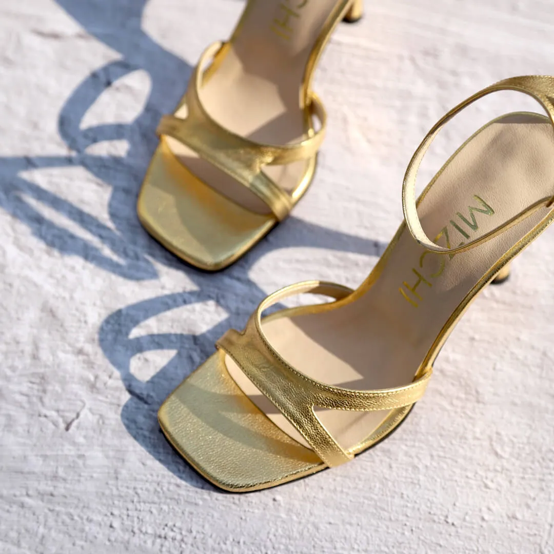 *UK size 2 - VEGAS - gold, 9cm heels