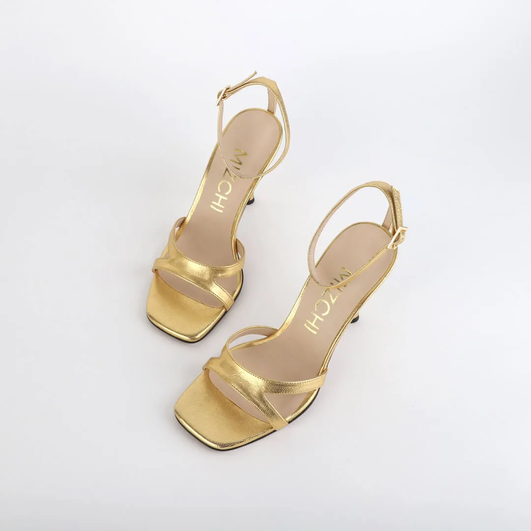 *UK size 2 - VEGAS - gold, 9cm heels