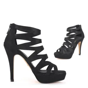 *UK size 2.5 - ALLESANDRO - black, 9/1cm heels