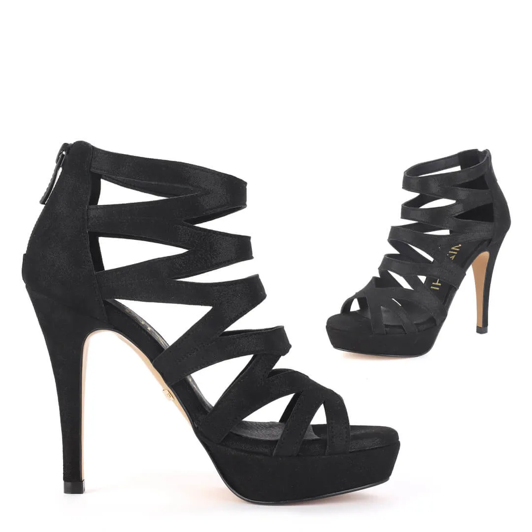 *UK size 2.5 - ALLESANDRO - black, 9/1cm heels
