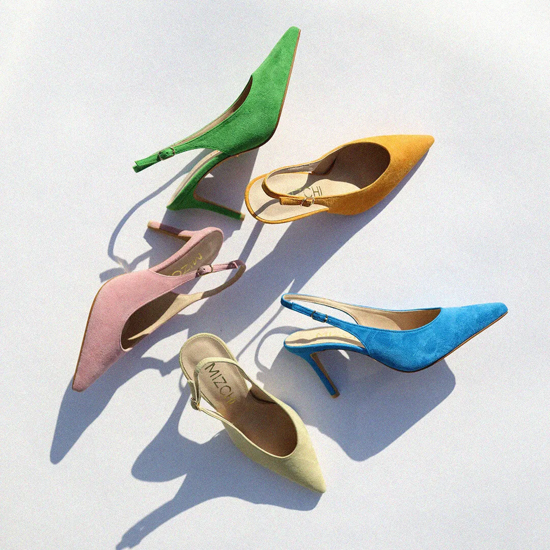 *UK size 2.5 - GOYA - pink, 8cm heels