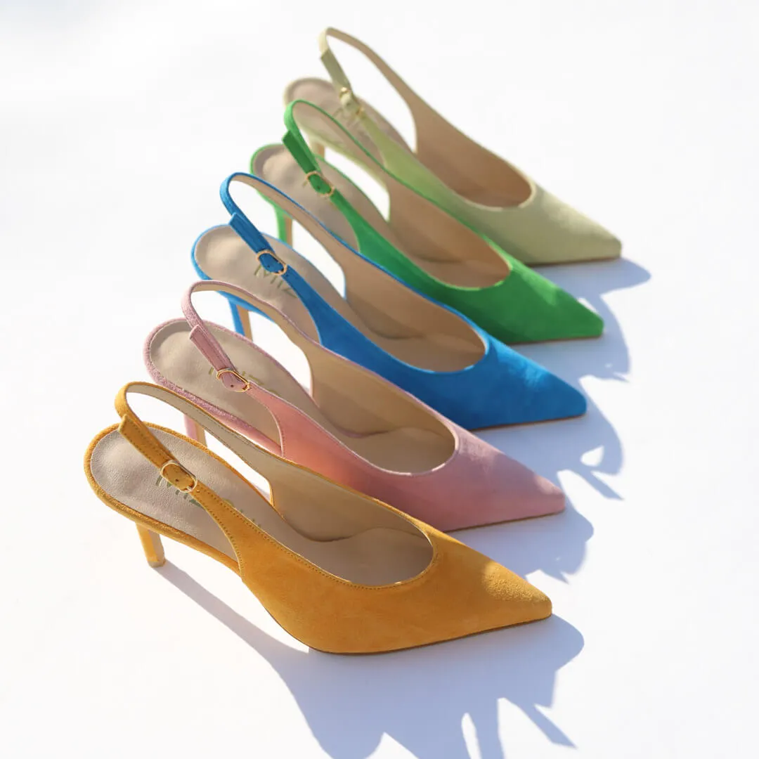 *UK size 2.5 - GOYA - pink, 8cm heels
