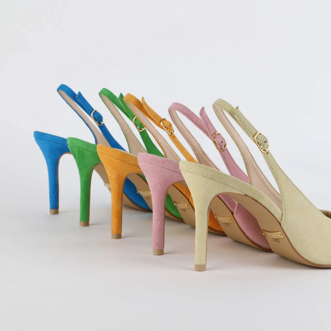 *UK size 2.5 - GOYA - pink, 8cm heels