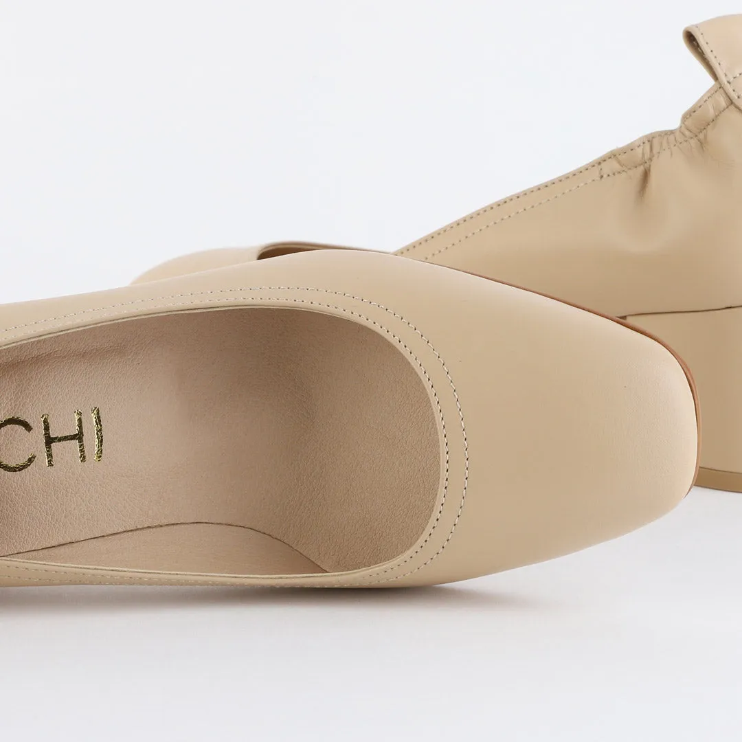 *UK size 2.5 - ISSLA - beige, 5cm heels
