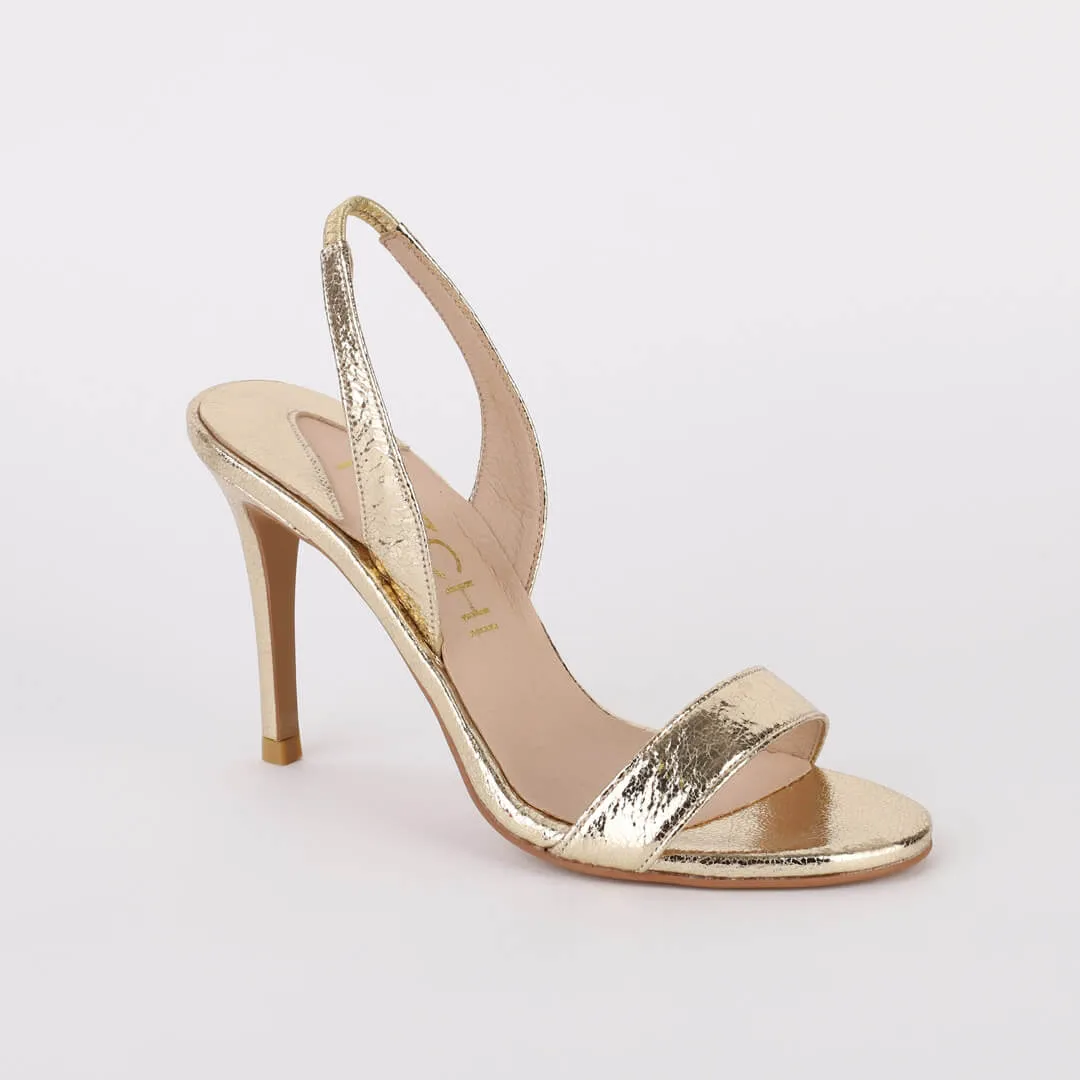 *UK size 2.5 - MADRID METALLIC- gold, 6cm heels