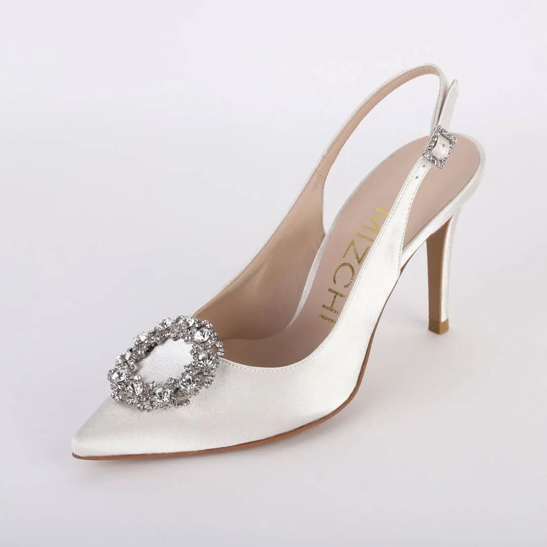 *UK size 3 - LOVE DUO - ivory, 8cm heels