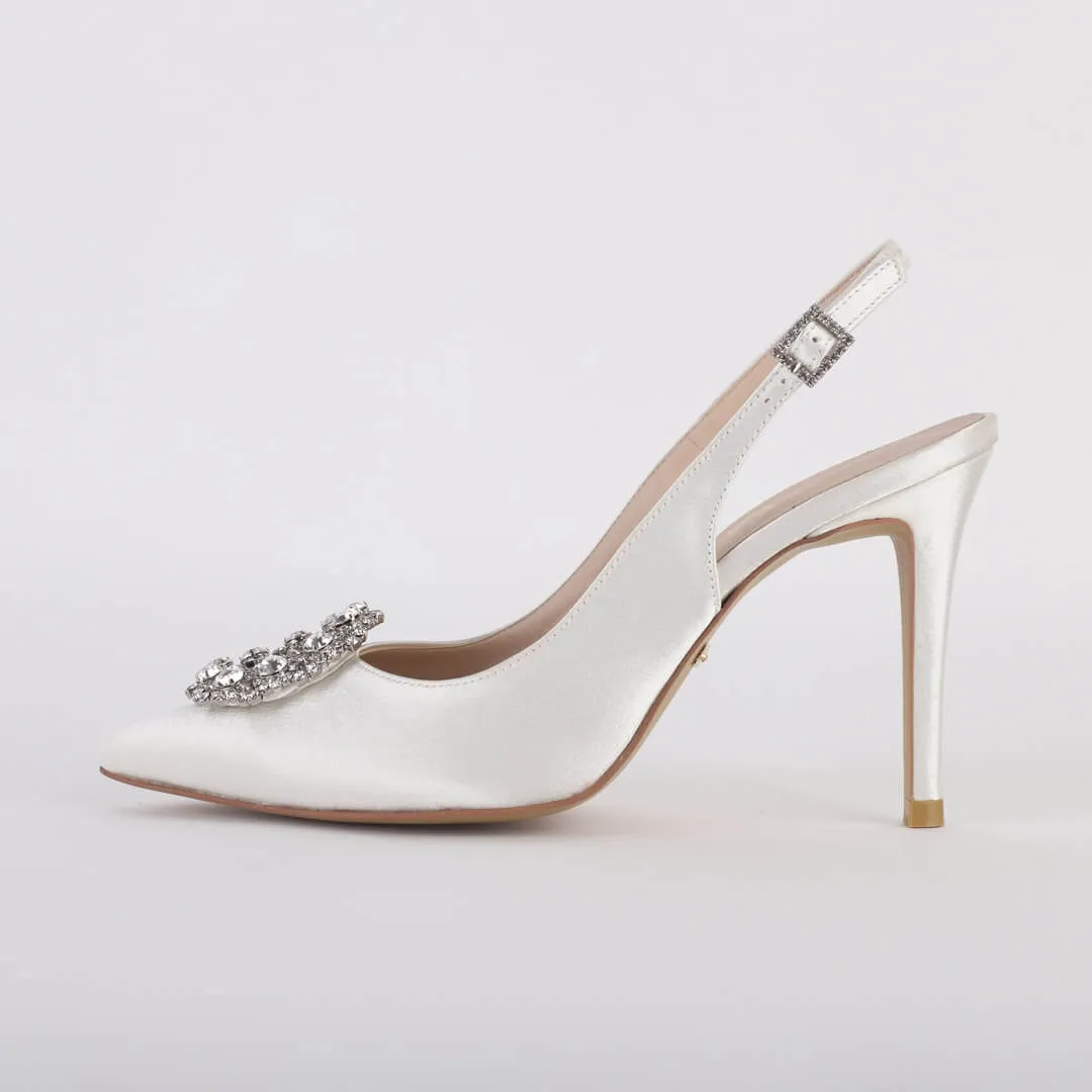 *UK size 3 - LOVE DUO - ivory, 8cm heels